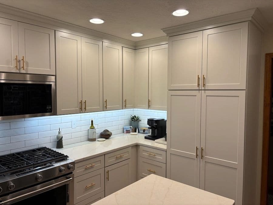 white cabinets