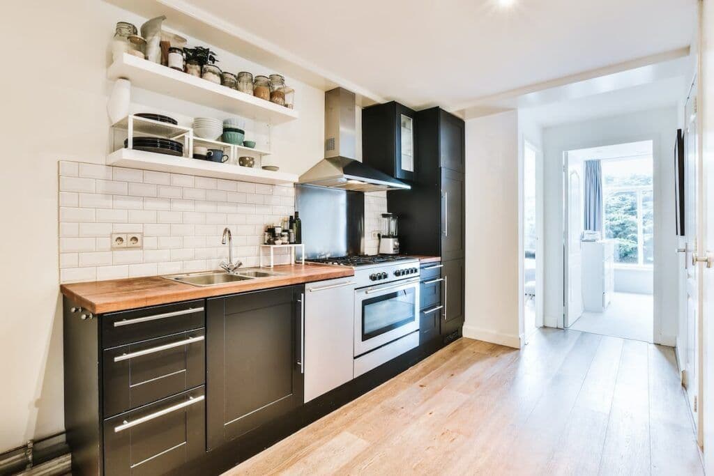 modern black kitchen