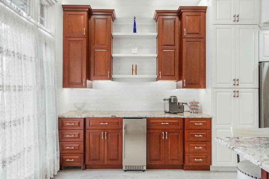wood cabinets