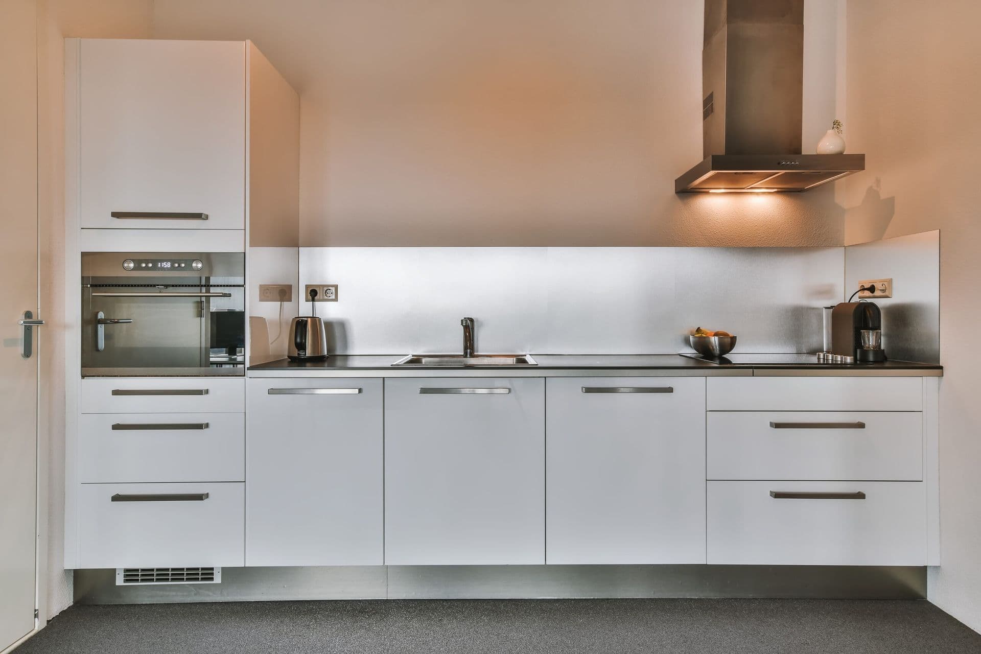 white cabinets