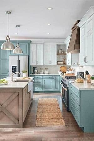 blue kitchen
