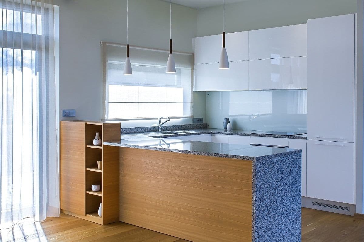 wood white kitchen