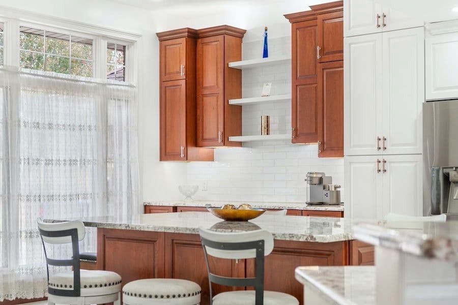 wood cabinets