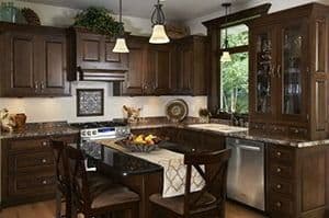 dark wood brown