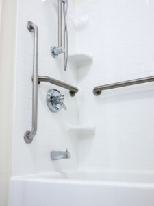 A bathtub remodel in Springfield, Mo with added safety features like grab bars