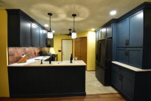 Explore kitchen design in Springfield, MO with blue cabinetry