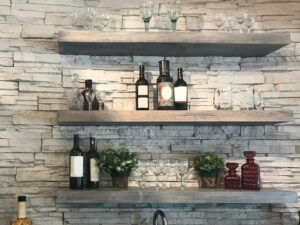Kitchen Remodel Ideas: Open Shelving for specialty glasses
