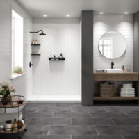 Walk-in shower from bathroom remodel in Sprinfield